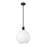 Z-Lite Margo 1 Light 15" Pendant, Matte Black/White