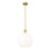 Z-Lite Margo 1 Light 15" Pendant, Olde Brass/White - 7500P14-OBR