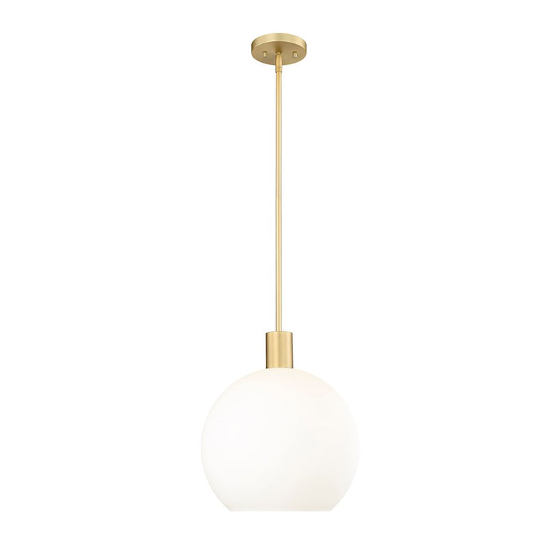 Z-Lite Margo 1 Light 15" Pendant, Olde Brass/White