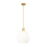 Z-Lite Margo 1 Light 15" Pendant, Olde Brass/White