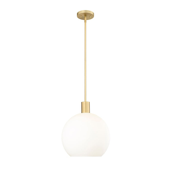 Z-Lite Margo 1 Light 15" Pendant, Olde Brass/White