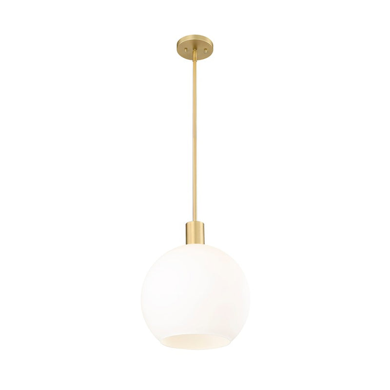 Z-Lite Margo 1 Light 15" Pendant, Olde Brass/White