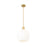 Z-Lite Margo 1 Light 15" Pendant, Olde Brass/White