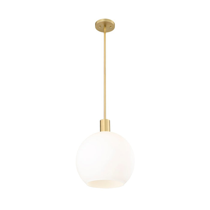 Z-Lite Margo 1 Light 15" Pendant, Olde Brass/White