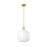 Z-Lite Margo 1 Light 15" Pendant, Olde Brass/White