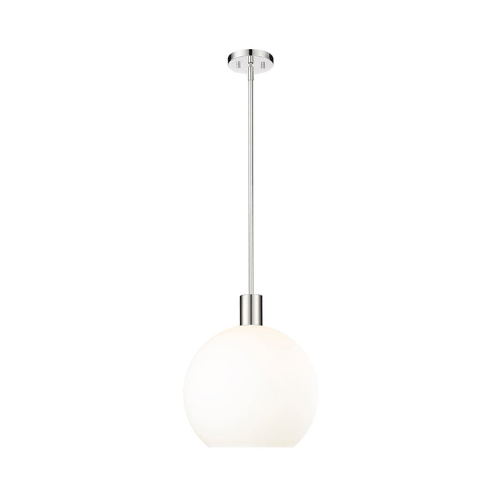 Z-Lite Margo 1 Light 15" Pendant, Polished Nickel/White