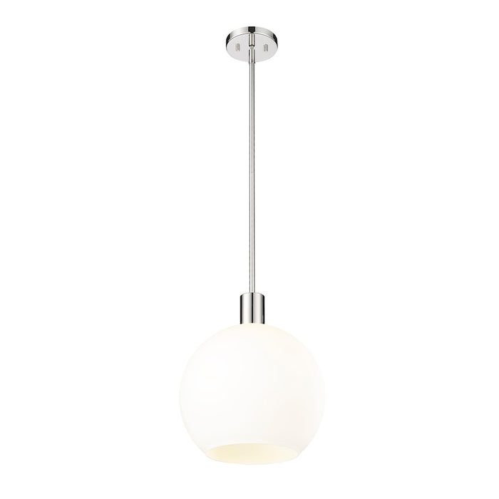 Z-Lite Margo 1 Light 15" Pendant, Polished Nickel/White