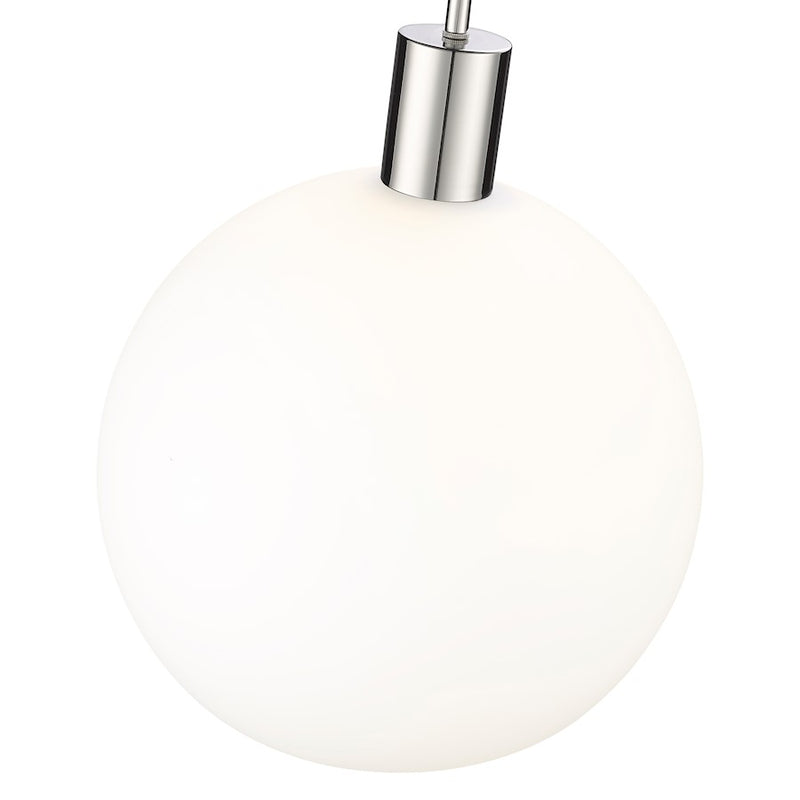 Z-Lite Margo 1 Light 15" Pendant, Polished Nickel/White