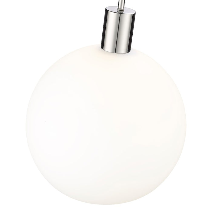 Z-Lite Margo 1 Light 15" Pendant, Polished Nickel/White