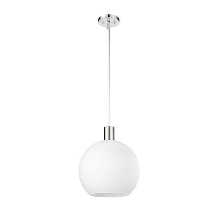 Z-Lite Margo 1 Light 15" Pendant, Polished Nickel/White
