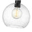 Z-Lite Margo 1 Light 11" Pendant, Matte Black/Clear Seedy