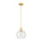 Z-Lite Margo 1 Light 11" Pendant, Olde Brass/Clear Seedy