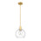 Z-Lite Margo 1 Light 11" Pendant, Olde Brass/Clear Seedy