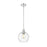 Z-Lite Margo 1 Light 11" Pendant, Polished Nickel/Clear Seedy