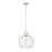 Z-Lite Margo 1 Light 15" Pendant, Brushed Nickel/Clear Seedy