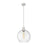 Z-Lite Margo 1 Light 15" Pendant, Brushed Nickel/Clear Seedy