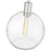 Z-Lite Margo 1 Light 15" Pendant, Brushed Nickel/Clear Seedy