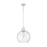Z-Lite Margo 1 Light 15" Pendant, Brushed Nickel/Clear Seedy