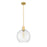 Z-Lite Margo 1 Light 15" Pendant, Olde Brass/Clear Seedy - 7501P14-OBR