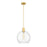 Z-Lite Margo 1 Light 15" Pendant, Olde Brass/Clear Seedy