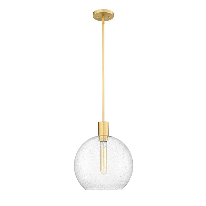 Z-Lite Margo 1 Light 15" Pendant, Olde Brass/Clear Seedy