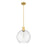 Z-Lite Margo 1 Light 15" Pendant, Olde Brass/Clear Seedy