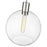 Z-Lite Margo 1 Light 15" Pendant, Polished Nickel/Clear Seedy