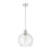 Z-Lite Margo 1 Light 15" Pendant, Polished Nickel/Clear Seedy