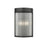 Z-Lite Carnaby 2 Light Wall Sconce, Matte Black/Clear Ribbed - 7504-2S-MB