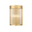 Z-Lite Carnaby 2 Light Wall Sconce, Modern Gold/Clear Ribbed - 7504-2S-MGLD