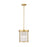 Z-Lite Carnaby 3 Light Pendant, Modern Gold/Clear Ribbed - 7504P10-MGLD