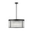 Z-Lite Carnaby 6 Light Chandelier, Matte Black/Clear Ribbed - 7504P24-MB