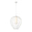 Z-Lite Savanti 1 Light 22" Pendant, Textured White/White Opal - 7507-22TW