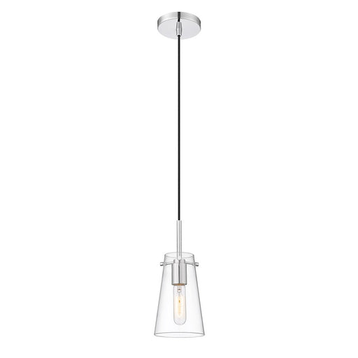 Z-Lite Kira 1 Light 5" Pendant, Chrome/Clear - 7508MP-CH