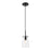 Z-Lite Kira 1 Light 5" Pendant, Matte Black/Clear - 7508MP-MB