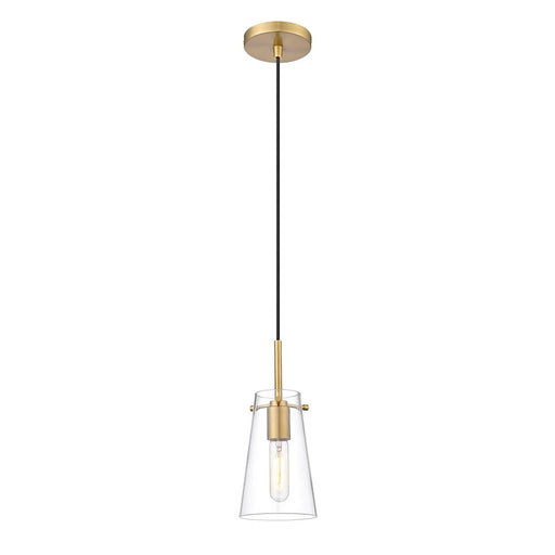 Z-Lite Kira 1 Light 5" Pendant, Modern Gold/Clear - 7508MP-MGLD