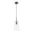 Z-Lite Kira 1 Light 7" Pendant, Matte Black/Clear - 7508P-MB