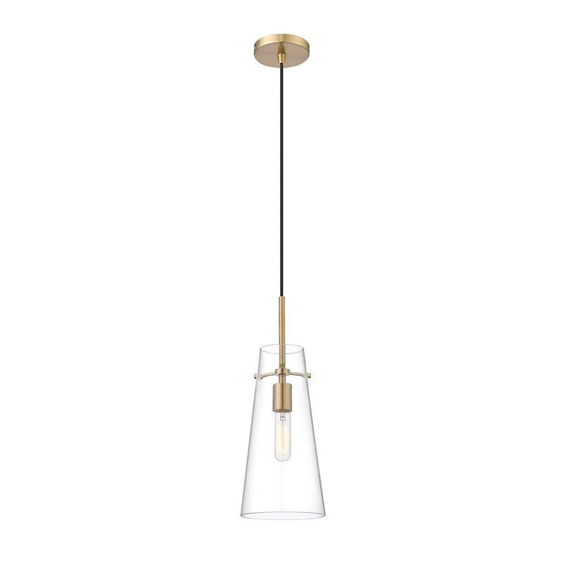 Z-Lite Kira 1 Light 7" Pendant, Modern Gold/Clear - 7508P-MGLD