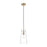 Z-Lite Kira 1 Light 7" Pendant, Modern Gold/Clear - 7508P-MGLD