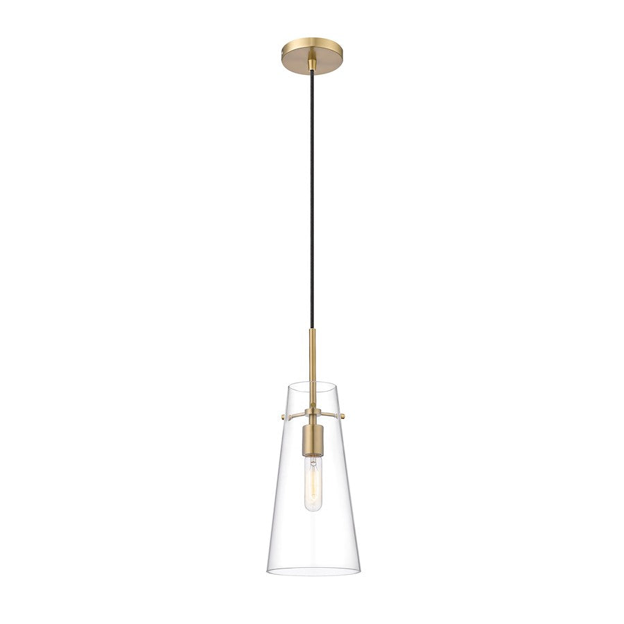 Z-Lite Kira 1 Light 7" Pendant, Modern Gold/Clear - 7508P-MGLD