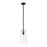 Z-Lite Kira 1 Light 7" Pendant, Matte Black/Clear/Rod - 7508P-ROD-MB