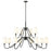 Z-Lite Gianna 12 Light Chandelier, Matte Black/White - 7509-12-60MB