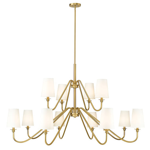 Z-Lite Gianna 12 Light Chandelier, Modern Gold/White - 7509-12-60MGLD