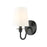 Z-Lite Gianna 1 Light Wall Sconce, Matte Black/White - 7509-1S-MB