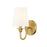 Z-Lite Gianna 1 Light Wall Sconce, Modern Gold/White - 7509-1S-MGLD