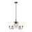 Z-Lite Gianna 5 Light Chandelier, Matte Black/White - 7509-5-26MB