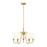 Z-Lite Gianna 5 Light Chandelier, Modern Gold/White - 7509-5-26MGLD