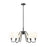 Z-Lite Gianna 6 Light 32" Chandelier, Matte Black/White - 7509-6-32MB