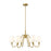 Z-Lite Gianna 6 Light 32" Chandelier, Modern Gold/White - 7509-6-32MGLD