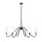 Z-Lite Gianna 6 Light 46" Chandelier, Matte Black/White - 7509-6-46MB